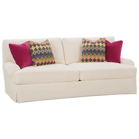 Contemporary Sofa with Rolled Sock Arms